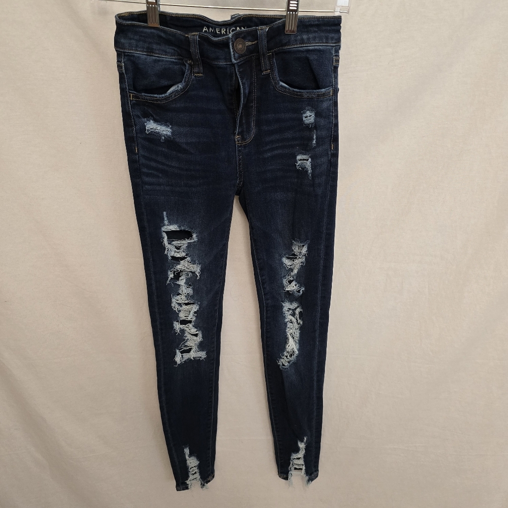 American Eagle Dark Blue Next Level Stretch Size 2 Jeans